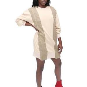 NEW GENUINE knit me close knit sweatshirt dress in beige